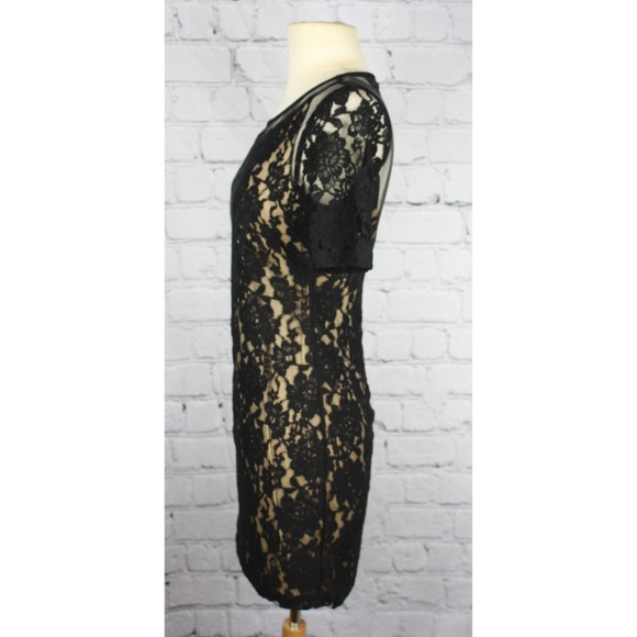 Astr Black Lace Mesh Bodycon Mini Dress - Picture 5 of 7